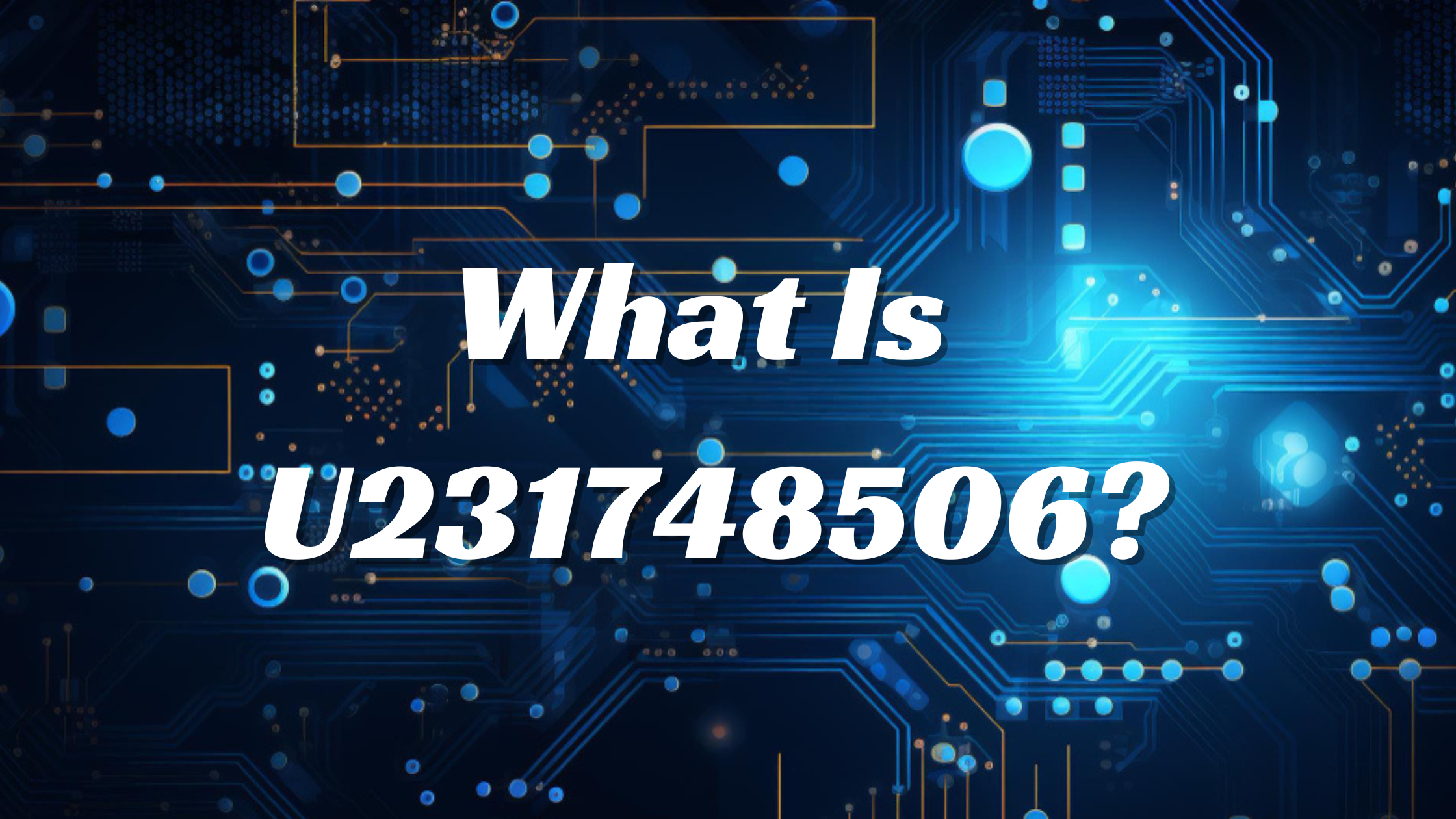 What Is U231748506?