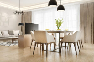 Sleek and Functional Tables for a Trendy Dining Area