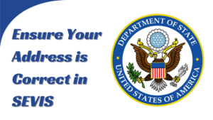 Students: Ensure Your Address is Correct in SEVIS