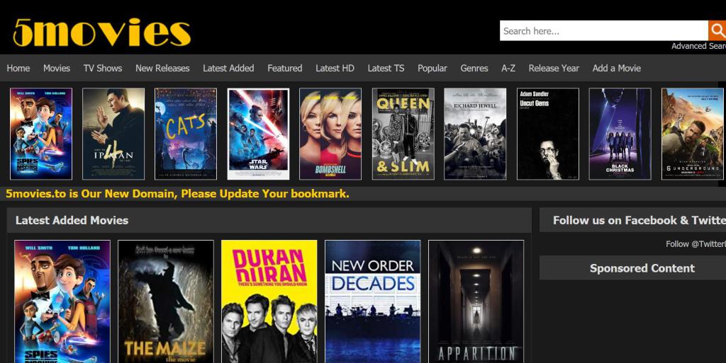 Top Free Alternatives to 5Movies | Similar Sites Like 5Movies